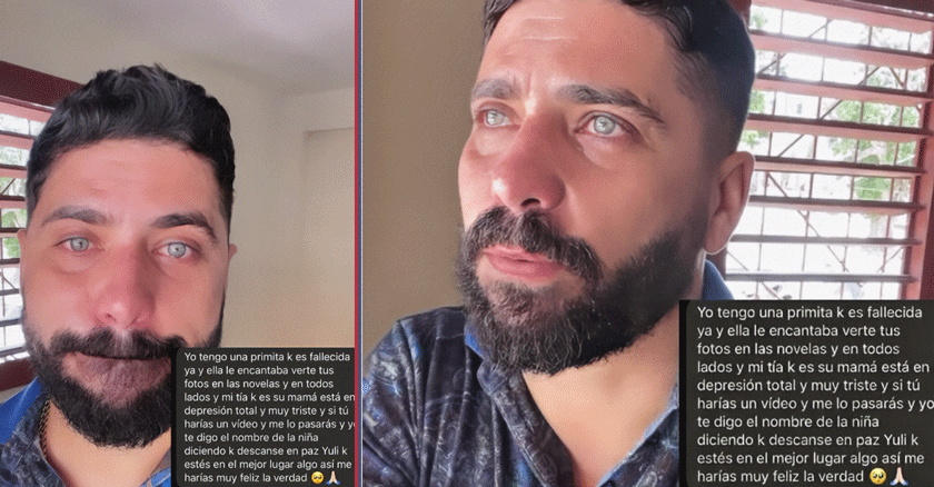 Entre lágrimas el actor Alejandro Cuervo se despide de su pequeña fan