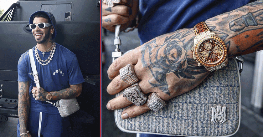 Anuel AA: Un Aficionado del Lujo y el Estilo con una Distintiva Colección de Bolsos